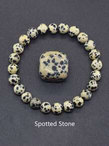 1 chiếc vòng tay hạt đá tự nhiên nhiều màu sắc thanh lịch và thời trang, phụ kiện trang sức thủ công, phù hợp cho nam và nữ, tiệc tùng, tiệc tối và đeo hàng ngày (Chất liệu ngẫu nhiên) - Nhiều màu - Xem 2