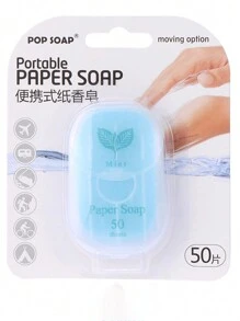 50 件户外旅行、露营和徒步旅行便携式纸肥皂、一次性肥皂、个人护理清洁皂、旅行必需品 - 彩色 - 查看 11