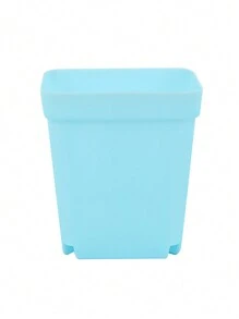 Set da 10 Pezzi Vaso da fiori quadrato di colore misto, mini vaso per piante grasse con vassoio, fioriera in plastica, decorazione domestica da giardino