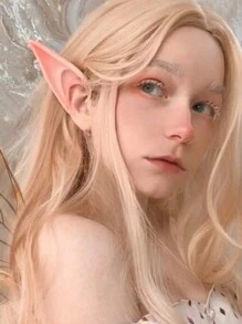 2pcs Short + Long  Ears Halloween Cosplay Party Stage Performance Makeup Festival Props