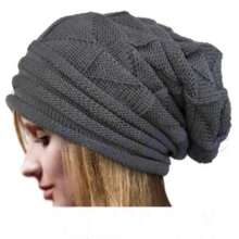 2024 New Explosive Pleated Flanged Pullover Hat Women's Fall And Winter Ski Woolen Hat Europe And The United States Outdoor Knitted Hat