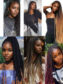 Pre-Stretched Braiding Hair Extensions 26&30&36 Inch Synthetic Braiding Hair Crochet Braids, Natural Easy Braid Crochet Hair, Yaki  Straight Synthetic Hair Extension For Women