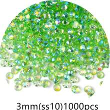 1000/500 bucăți 2mm/3mm/4mm/5mm Cristal de jeleu transparent cu spate plat, strasuri de bricolaj, strasuri de rășină în formă rotundă pentru meșteșuguri, pantofi, decor artistic, recipiente pentru machiaj, strălucire în întuneric