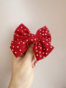 1 件/2 件套装红心风格~波尔卡圆点蝴蝶结发夹，可爱卡哇伊侧刘海发夹配饰女士爪夹，发夹，发夹，发夹，发夹 - 多色 - 查看 1