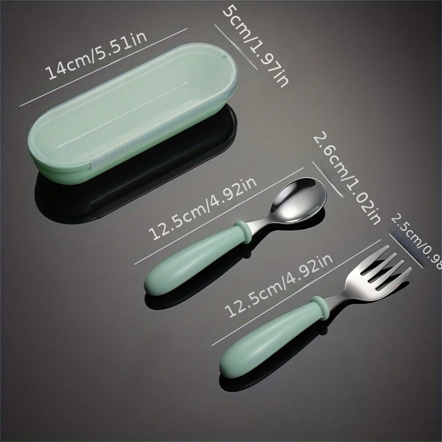 Personalized Stainless Steel Cutlery Spoon And Fork Box Set With Custom