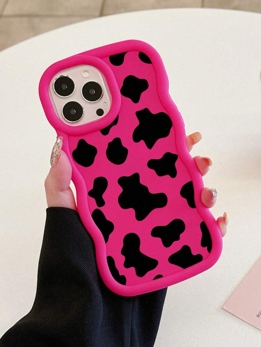 牛纹手机壳,全新紫红色波浪图案手机壳,适用于三星、iPhone 11、13、14、15、15 Pro Max、16/16 Pro/16 Plus/16 Pro Max、Galaxy A14/A04/A12/A21S/A14/A34/A52/A52S/A53 5G/A54/A23/A13/A24 4G/A32 4G/A33 5G/S21 FE/S23 Ultra/S22 Ultra/S24 Ultra - 彩色 - 查看 1