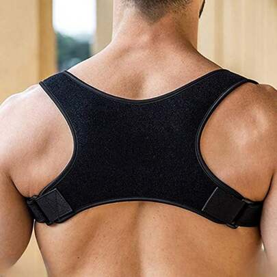 1pc Adjustable Posture Corrector Back Support Belt For Men & Women, Comfortable Non-Restrictive Design Gym Accessories