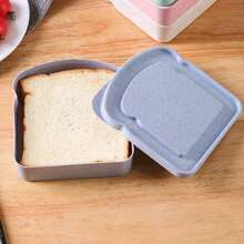 1 pieza Caja de almuerzo portátil para alimentos, caja bento para pan, sándwich, fruta, ligera y de moda, caja de almacenamiento de alimentos para picnic - Multicolor - Ver 12
