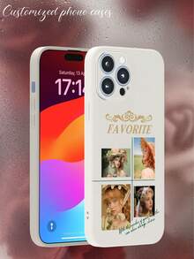 1 Ốp điện thoại tùy chỉnh, tương thích với iPhone và , có thể tùy chỉnh bằng ảnh, hình ảnh, ảnh nhóm, ảnh chân dung gia đình, được làm bằng vỏ mềm TPU chống trượt, chống trầy xước, một lựa chọn chu đáo cho quà tặng cá nhân, đối tác, gia đình, bạn bè, sinh nhật, kỷ niệm - Màu Khaki - Xem 3