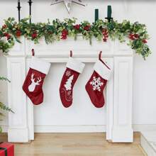 1pc Red Berry Vine, Tropical Leaves & Pine Decor Hanging Ornament, Seasonal Table Centerpiece, Valentine Day, Gift