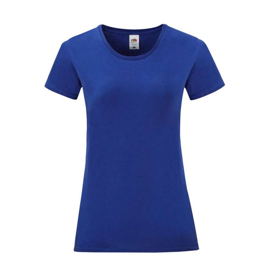 Fruit of the Loom Womens/Ladies Iconic 150 T-Shirt (Cobalt Blue) - Blue - View 1