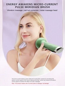 1 件装全身经络刷微电流振动充电式适合全家使用，适合男性和女性老人美容院 - 橄欖綠 - 查看 2