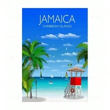 1 件布拉格巴黎东京日本巴厘岛马尔代夫爱丁堡法国里维埃拉旅行海报帆布画家居装饰卧室装饰无框 - 彩色 - 查看 25