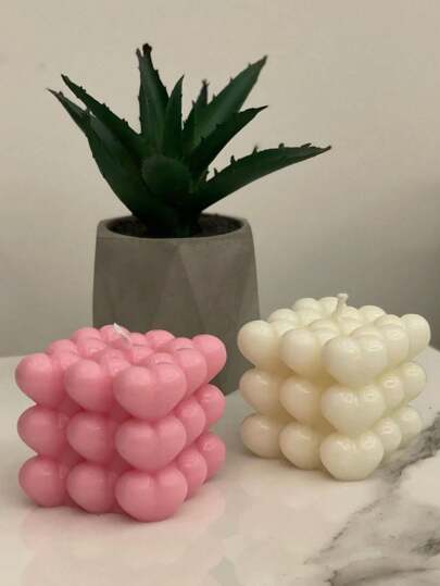 1pc Heart-Shaped Fragrance Bubble Wax, Suitable For Home Decor, Gifts, Air Purification,Room Decor,