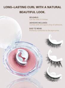 3 Paar/1 Paar selbstklebende Wimpernstreifen, 3 gemischte Stile, natürliche weiche wiederverwendbare Wimpern für Anfänger