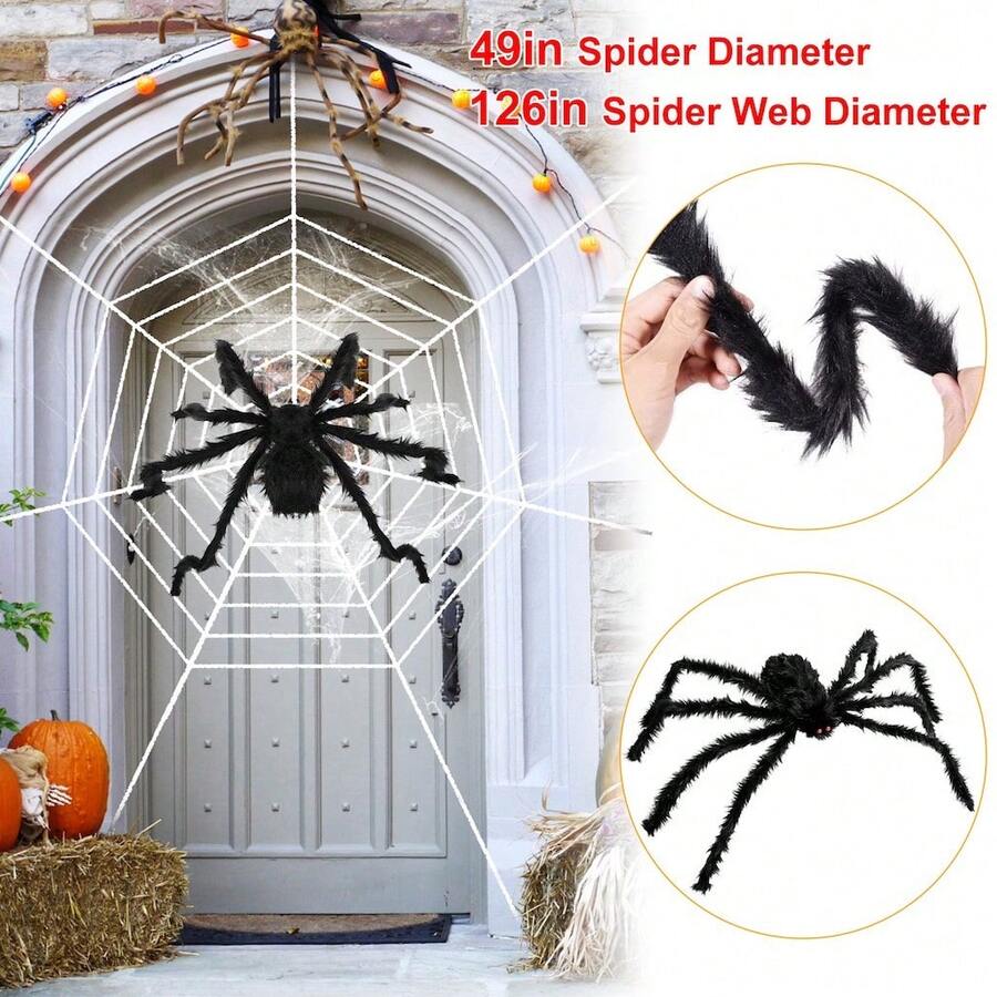 Halloween Decoration Spider Web - Black - View 1