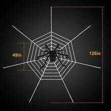 Halloween Decoration Spider Web - Black - View 10
