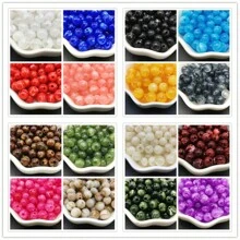 6/8/10 毫米亚克力圆珠，适用于制作珠宝、手链和项链 DIY 配件 - 紅色 - 查看 1