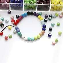 50PCS Macaron Fresh Color Ceramic Large Hole Beads, Suitable For Bracelet And Necklace Making, Perfect Gift Accessories