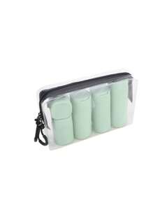 5Pcs/Set Travel Bottles For Toiletries, Travel Containers Proof Travel Tubs Refillable Liquid Travel Accessories For Shampoo Conditioner Lotion Body Wash Home Bathroom Decor Fall Decor Back To School - Multicolor - View 8