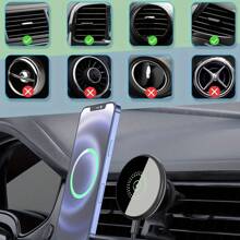 Giá đỡ điện thoại không dây từ tính trên ô tô, sạc nhanh, giá đỡ điện thoại trên ô tô nam châm không dây tương thích với iPhone 16/16 Pro/16 Pro Max/16 Plus/15/15 Pro/15 Pro Max/15 Plus/14/14 Pro/14 Pro Max/14 Plus/13/13 Pro/13 Pro Max/12/12 Pro/12 Pro Max/12 Mini - màu đen - Xem 8