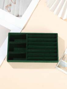 1 Dreischichten Acryl Samt Schmuckkasten, Schmuckablage, Acryl Schmuckaufbewahrungsbox, Dreischichten Samt Ausstellungsregal, stapelbarer Aufbewahrungskasten, mit Kristallknopf, Schmuckkasten Antikorrosion, Großraumkapazität, hochwertiges exquisites Aufbewahrungsbox für Ohrringe, Halsketten, Kosmetikbox - mehrfarbig - Übersicht 8