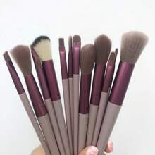 Bộ 13 cọ trang điểm tối giản, Bộ cọ, Bộ cọ trang điểm, Bộ cọ trang điểm, Bộ trang điểm hoàn chỉnh, Bộ cọ trang điểm, Bộ trang điểm hoàn chỉnh, Bộ cọ, Bộ cọ trang điểm, Bộ quà tặng trang điểm, Bộ - Màu Khaki - Xem 3