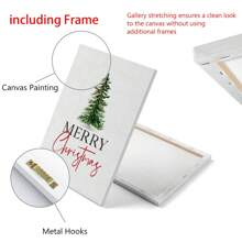 1 张圣诞墙面装饰海报、圣诞快乐印刷品、圣诞墙面艺术、客厅圣诞印刷墙画、墙面装饰、无框帆布印刷品、帆布海报、墙面装饰、墙面艺术 - 彩色 - 查看 9