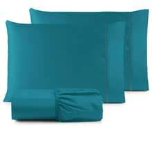 3-Piece Double Bed Sheet Set 600 Thread Count Satin/Velvet Extra Soft Micro Percale - Xem 2