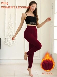 1 pezzo Collant termici imbottiti da 2000D, collant da donna ad alta elasticità con 2 stili di indossamento, leggings colorati adatti per Ognissanti e Natale