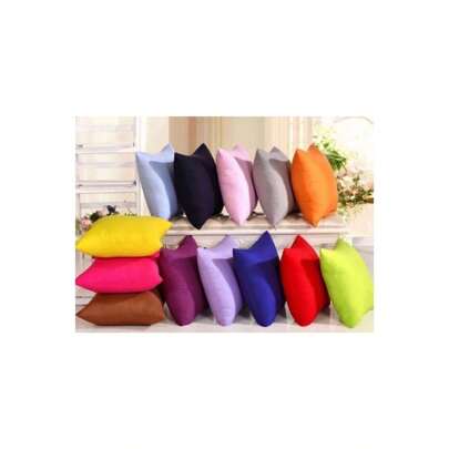 Capa De Almofada Lisa Com Ziper Varias Cores 45x45 Cm