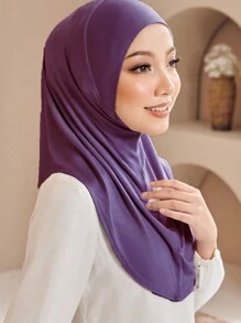 1 件 L 码女士易穿粘胶纤维头巾，即时头巾日常帽子面纱衣服 - 彩色 - 查看 9