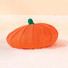 1 件秋冬亲子针织帽，南瓜贝雷帽，可爱又有趣的派对服装，适合圣诞节装扮，圣诞礼物
