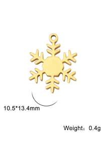 5 cái/gói Bùa Giáng sinh bằng thép không gỉ dùng làm đồ trang sức, vòng cổ, vòng tay, hoa tai thủ công DIY - loạt phim giáng sinh - Xem 13