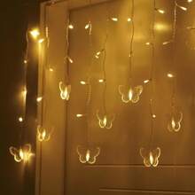 1pc Magic Butterfly LED Curtain Light - 96 LED Beads, 8 Modes, USB Powered, Remote Control, Copper Wire String Lights, Suitable For Nursery, Bedroom, Wedding, Party, Dorm, Patio Decor, Baby Shower, Home Decor, Gift - Multicolor - View 9