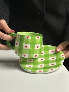 1 chiếc cốc gốm sứ họa tiết hoa trắng phong cách Bắc Âu, cốc cà phê Latte chất lượng cao, cốc nước sáng tạo cho gia đình, cốc gốm sứ sưu tầm, cốc trà đỏ, quà tặng ngày lễ, lời chúc mừng sinh nhật, đồ dùng cho tiệc, quà tặng cho bạn trai/bạn gái - Nhiều màu - Xem 2