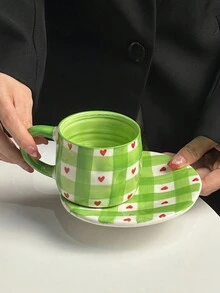 1 chiếc cốc gốm sứ họa tiết hoa trắng phong cách Bắc Âu, cốc cà phê Latte chất lượng cao, cốc nước sáng tạo cho gia đình, cốc gốm sứ sưu tầm, cốc trà đỏ, quà tặng ngày lễ, lời chúc mừng sinh nhật, đồ dùng cho tiệc, quà tặng cho bạn trai/bạn gái - Nhiều màu - Xem 5