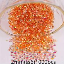 1000/500 bucăți 2mm/3mm/4mm/5mm Cristal de jeleu transparent cu spate plat, strasuri de bricolaj, strasuri de rășină în formă rotundă pentru meșteșuguri, pantofi, decor artistic, recipiente pentru machiaj, strălucire în întuneric