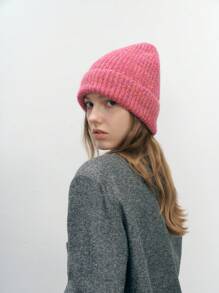 1pc/Set Women's Autumn Winter Warm Windproof Casual Cute Retro Street Rainbow Gradient Color Block Acrylic Knit Beanies, Suitable For Outdoor, Daily Commute - Multicolor - View 8