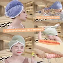 Private Customization. Double-Layer, Two-Color Thickened Coral Fleece Hair Drying Cap. Customize The Lettered Name You Need. Home Bathroom Decor Summer Back To School