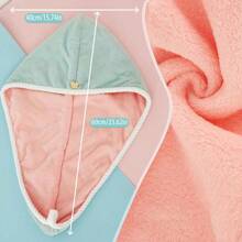 Private Customization. Double-Layer, Two-Color Thickened Coral Fleece Hair Drying Cap. Customize The Lettered Name You Need. Home Bathroom Decor Summer Back To School