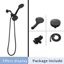 1set Luxurious ABS High Flow Shower Head - Shower Body Sprays With Handheld And Top Spray Functions, Extended Hose, Three-Way Water Distributor, And Bathroom Accessories For Ultimate Showering Experience - Multicolor - View 9