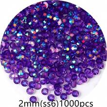 1000/500 bucăți 2mm/3mm/4mm/5mm Cristal de jeleu transparent cu spate plat, strasuri de bricolaj, strasuri de rășină în formă rotundă pentru meșteșuguri, pantofi, decor artistic, recipiente pentru machiaj, strălucire în întuneric