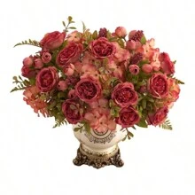 Vintage Artificial Flower Peony Silk Large Bouquet Wedding Home Christmas Party Garden--4755 - 紫丁香色 - 查看 1