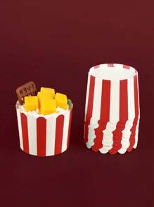 40入組，條紋瑪芬杯紙杯，一次性耐油點心紙套，小型瑪芬蛋糕紙杯，機器製造杯 - 彩色 - 查看 18