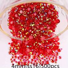 1000/500 bucăți 2mm/3mm/4mm/5mm Cristal de jeleu transparent cu spate plat, strasuri de bricolaj, strasuri de rășină în formă rotundă pentru meșteșuguri, pantofi, decor artistic, recipiente pentru machiaj, strălucire în întuneric