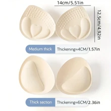 Verdikte inzetstukken voor ondergoed, beha met uitschuifbare borstvulling van latex, naadloze push-up bh-cups, dameslingerie en -ondergoed