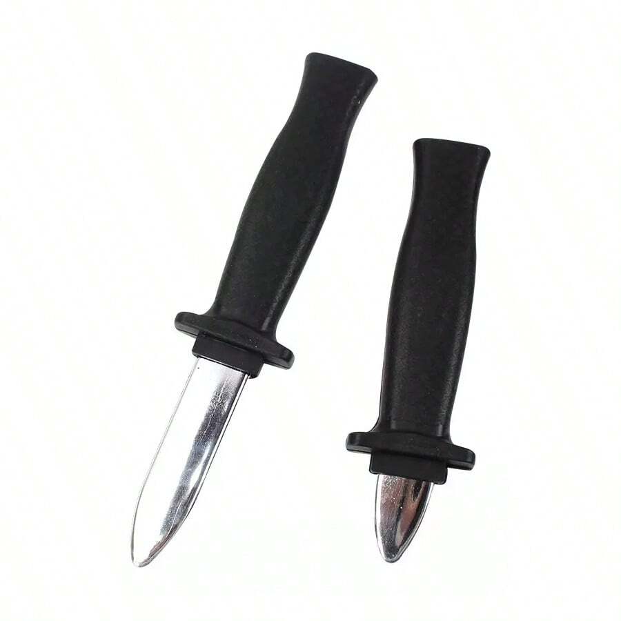 2 Pcs Retractable Prank Knife Magic Trick Party Props - Black - View 1