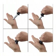 2 Pcs Retractable Prank Knife Magic Trick Party Props - Black - View 5