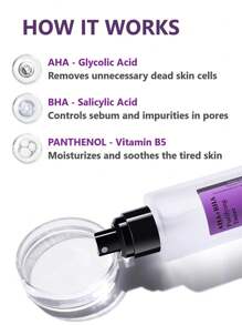 Nattshare AHA BHA 面部喷雾乙醇酸水杨酸喷雾爽肤水 100ml，面部爽肤水 7 针对痤疮毛孔暗斑非深层去角质姜黄玫瑰水生姜芦荟保湿玫瑰绿茶树大米净化人参牛奶维生素 C 婴儿爽身粉清爽甘油心叶蜗牛樱花烟酰胺亮白透明质酸 PHA 西瓜韩国垫化妆定妆礼品美容护肤 - 100ml - 查看 4